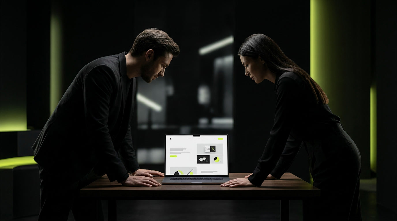 Abstract workspace scene suggesting digital growth and modern web craft
